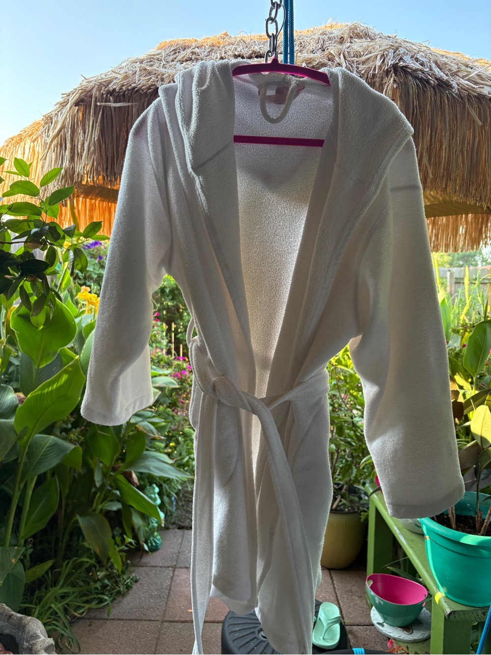 Victoria's Secret White Terry Hooded Robe